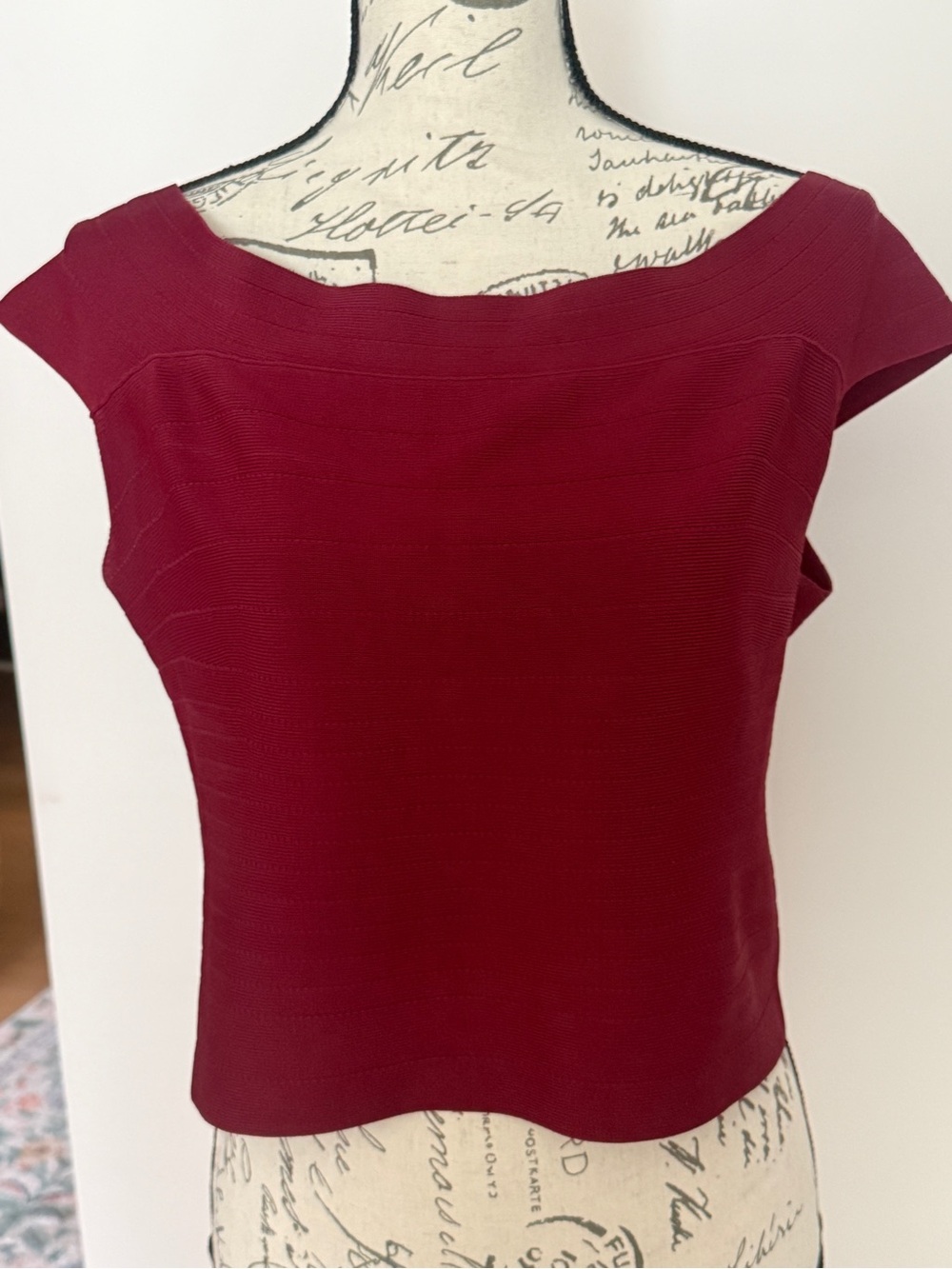 Anthropologie Red Bandage Top